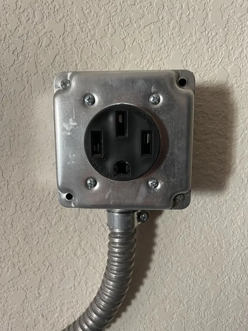 NEMA 14-50 outlet installed for Electrical Panel Upgrade in Groves